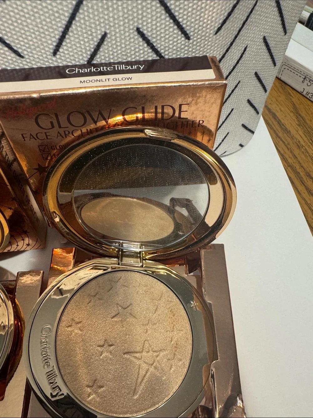 Charlotte Tilbury Glow Glide Compact Highlighters Trio- retail is $50 each